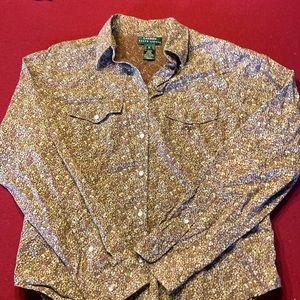Lauren RL women’s button down top size M